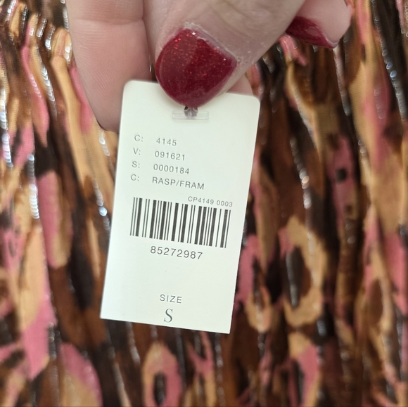 Anthropologie Strapless Maxi Dress in Pink and Brown Animal Print - Picture 3 of 8
